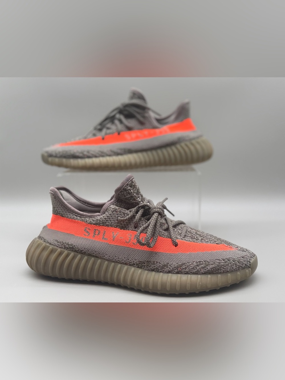 adidas Yeezy Boost 350 V2 Gray/Orange SPLY-350 Low Top Lace Up Sneakers